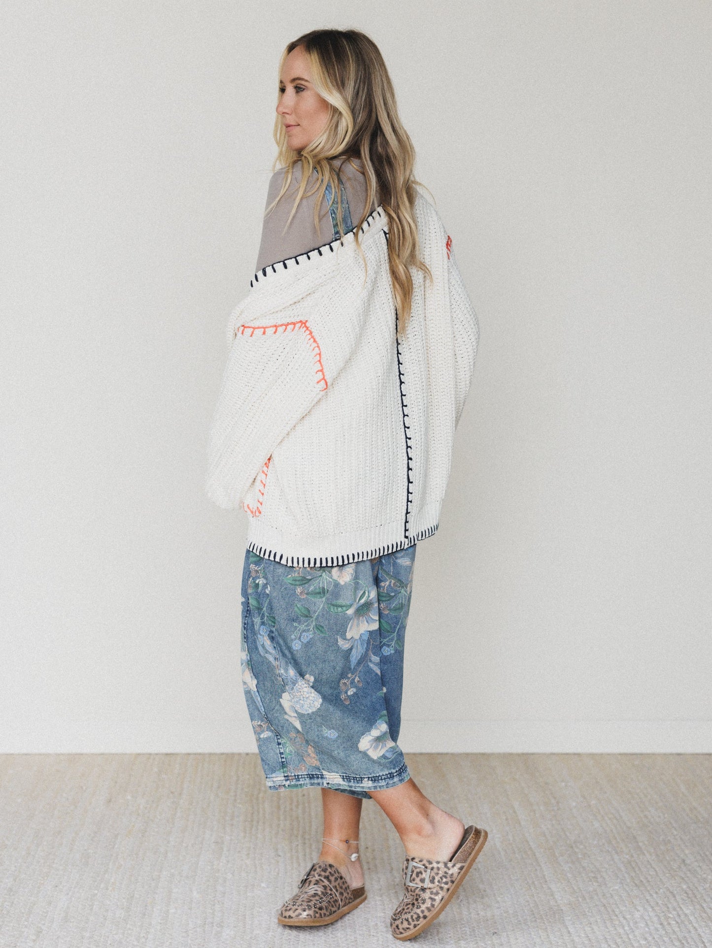 Switched And Stylish Open Cardigan - Cream