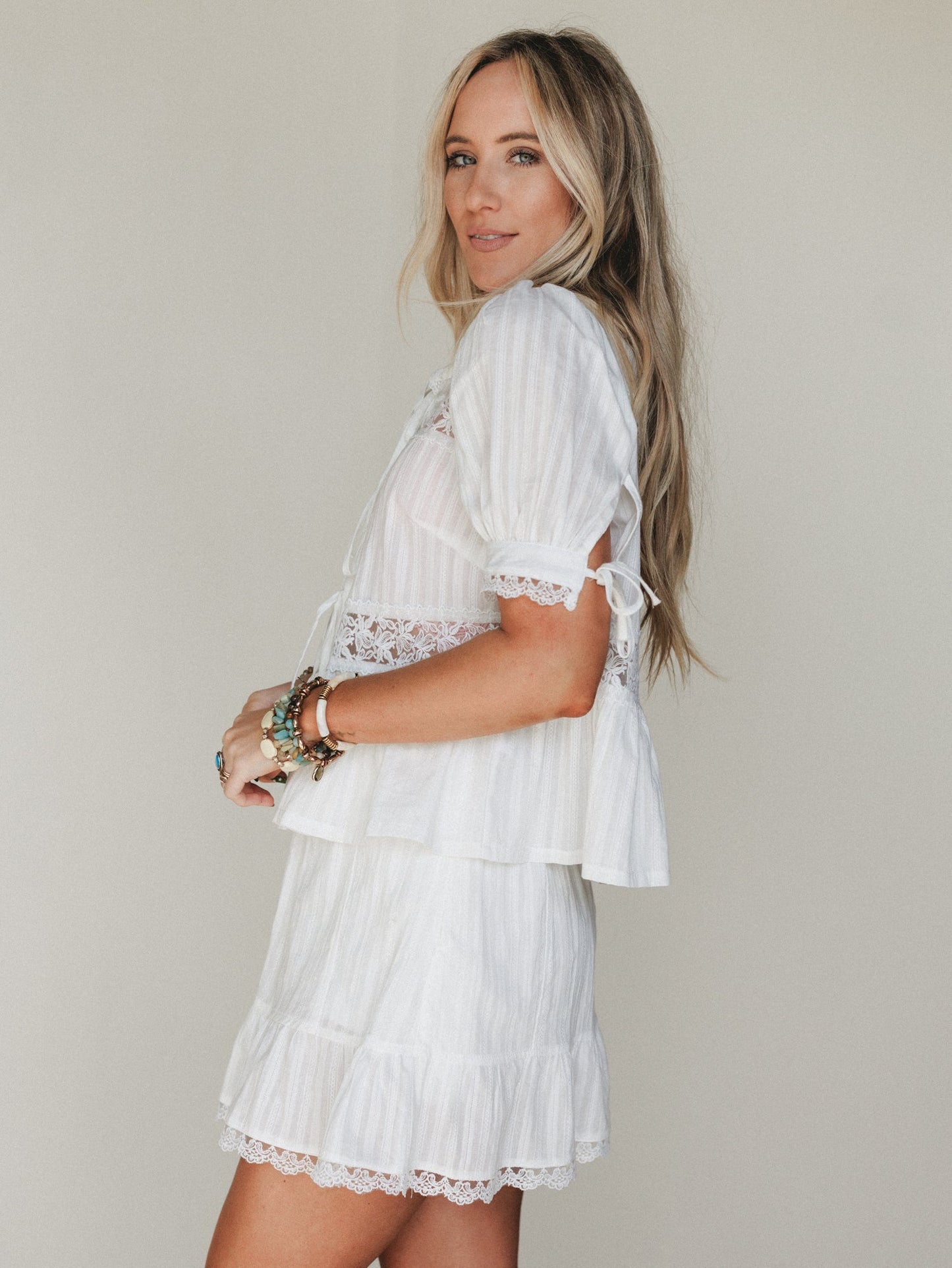 Ingrid Two Piece Set - Off White