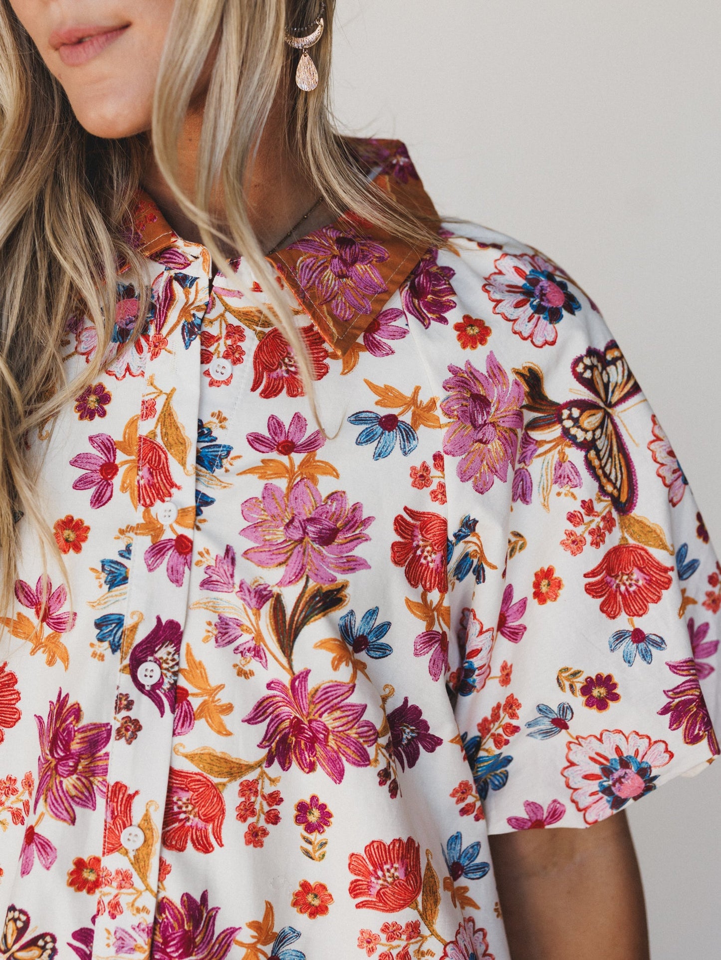 Julie Floral Dress - Ivory