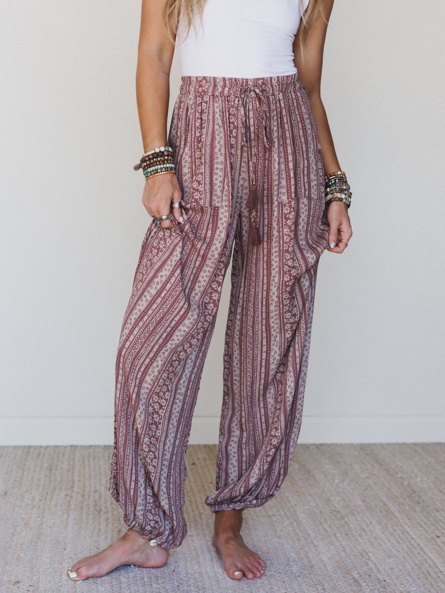 The Nest Ashlynn Rose Jogger Pants - Rose