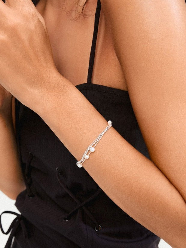 PILGRIM Breeze Crystal + Pearl Bracelet