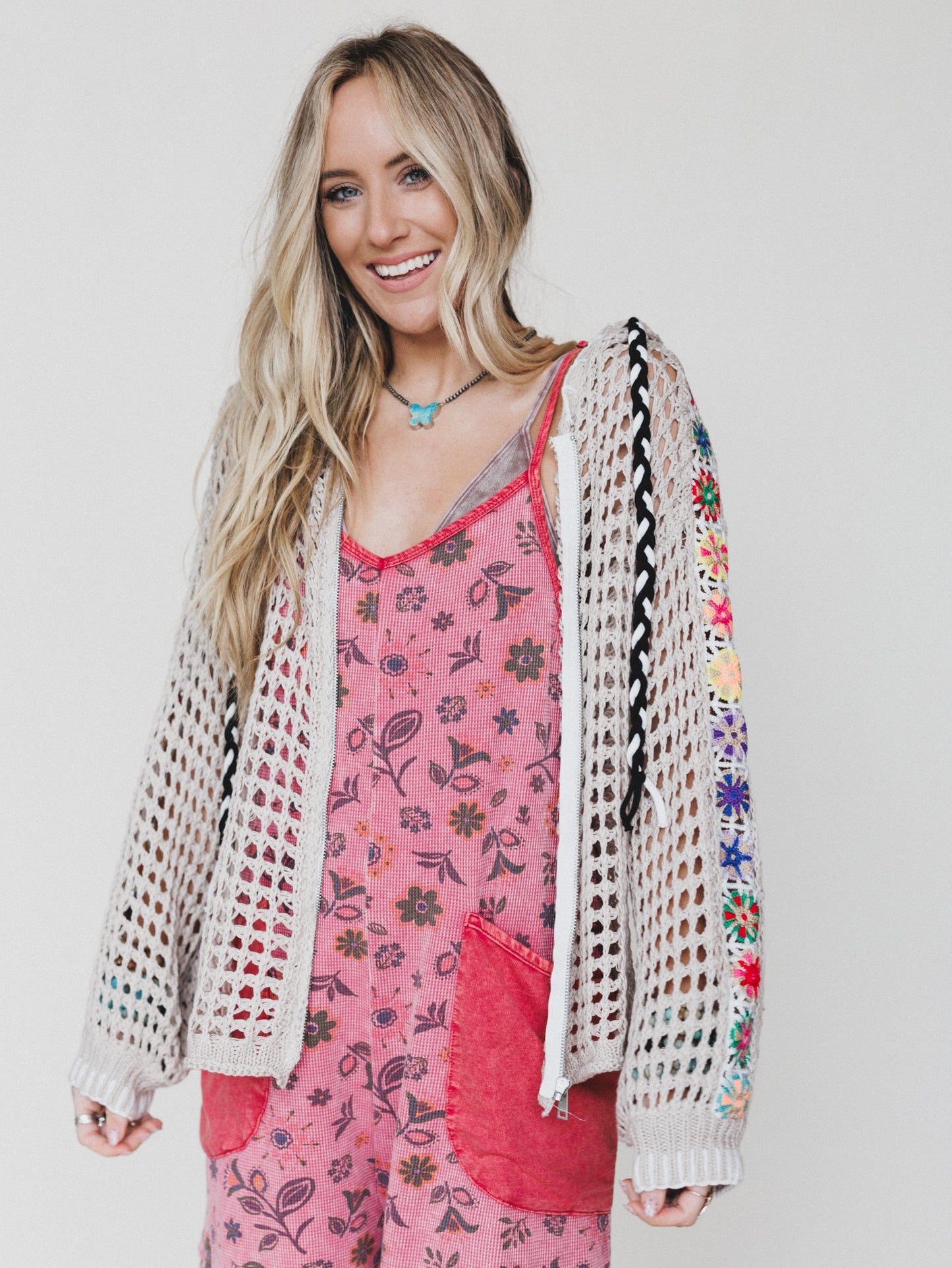 Color Maze Cardigan - Soft Beige
