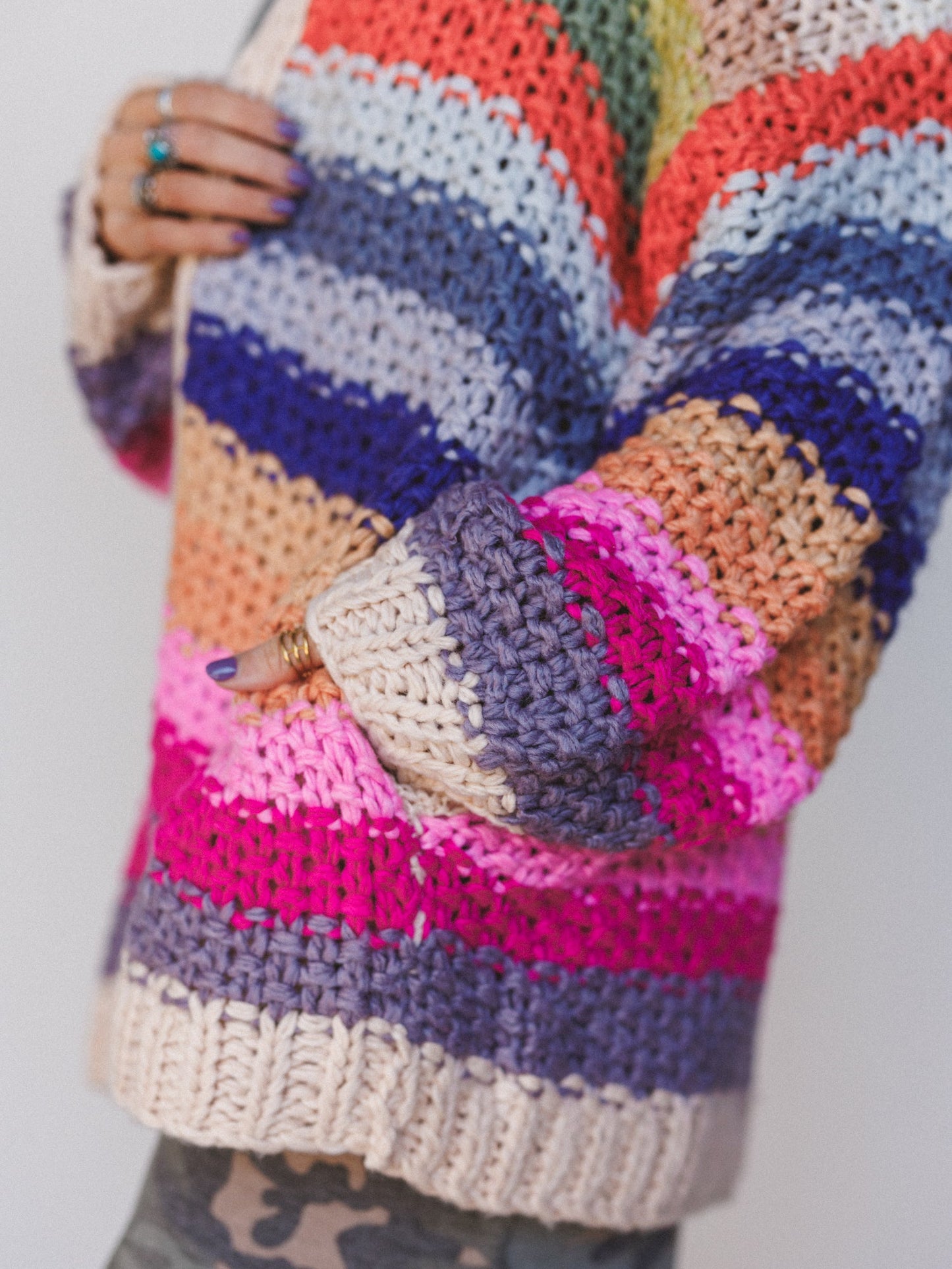 Wrapped up in Color Knit Cardigan - Cream - Pre Order