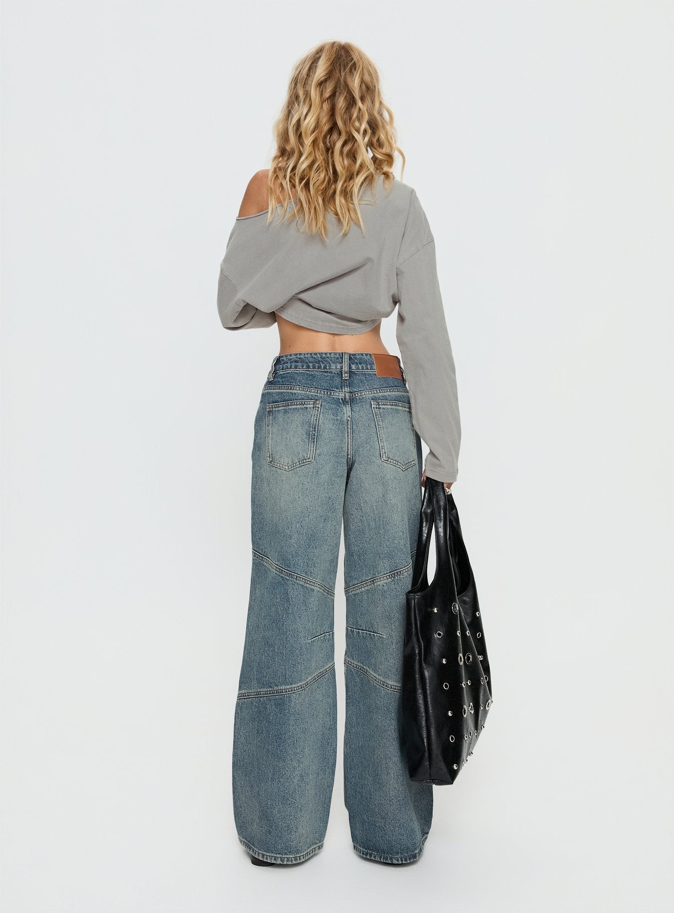 Atmosphere Mid Rise Straight Leg Jeans Antique Wash