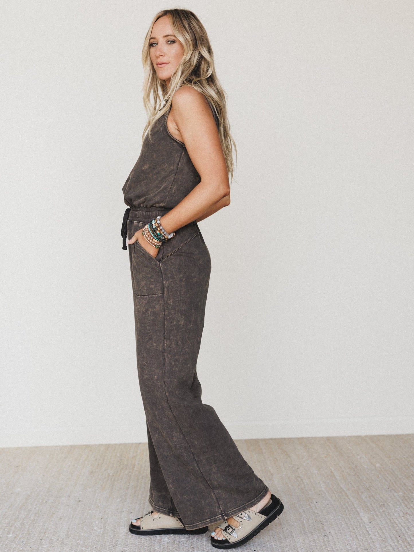 June Moon Jumpsuit - Ash Black