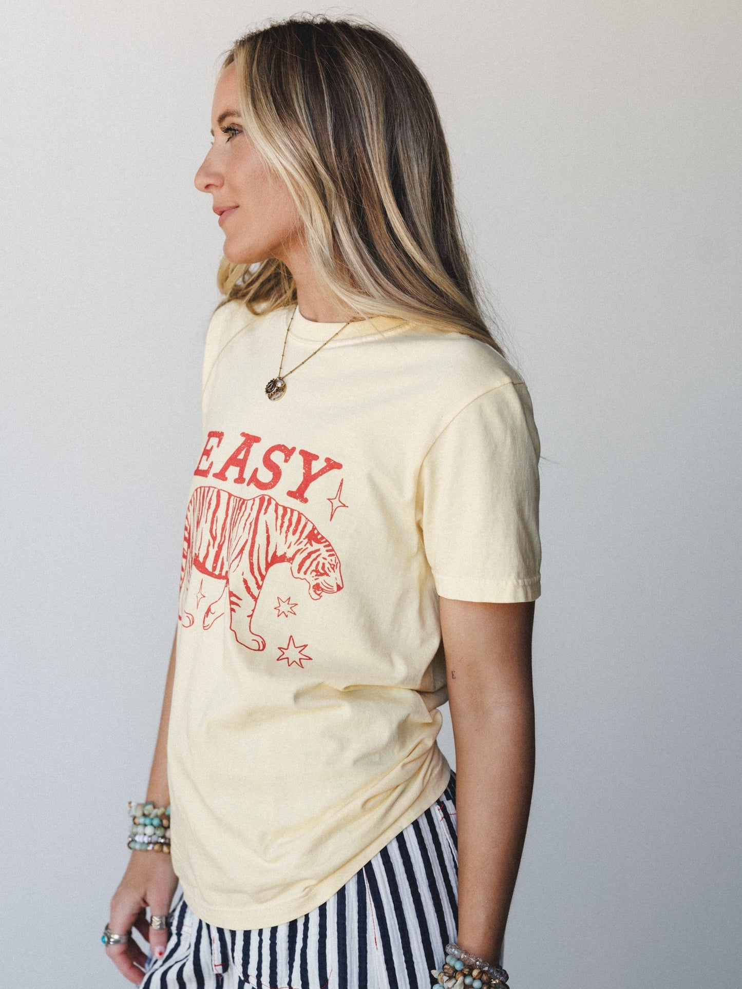 The Nest Easy Tiger Graphic Tee - Butter