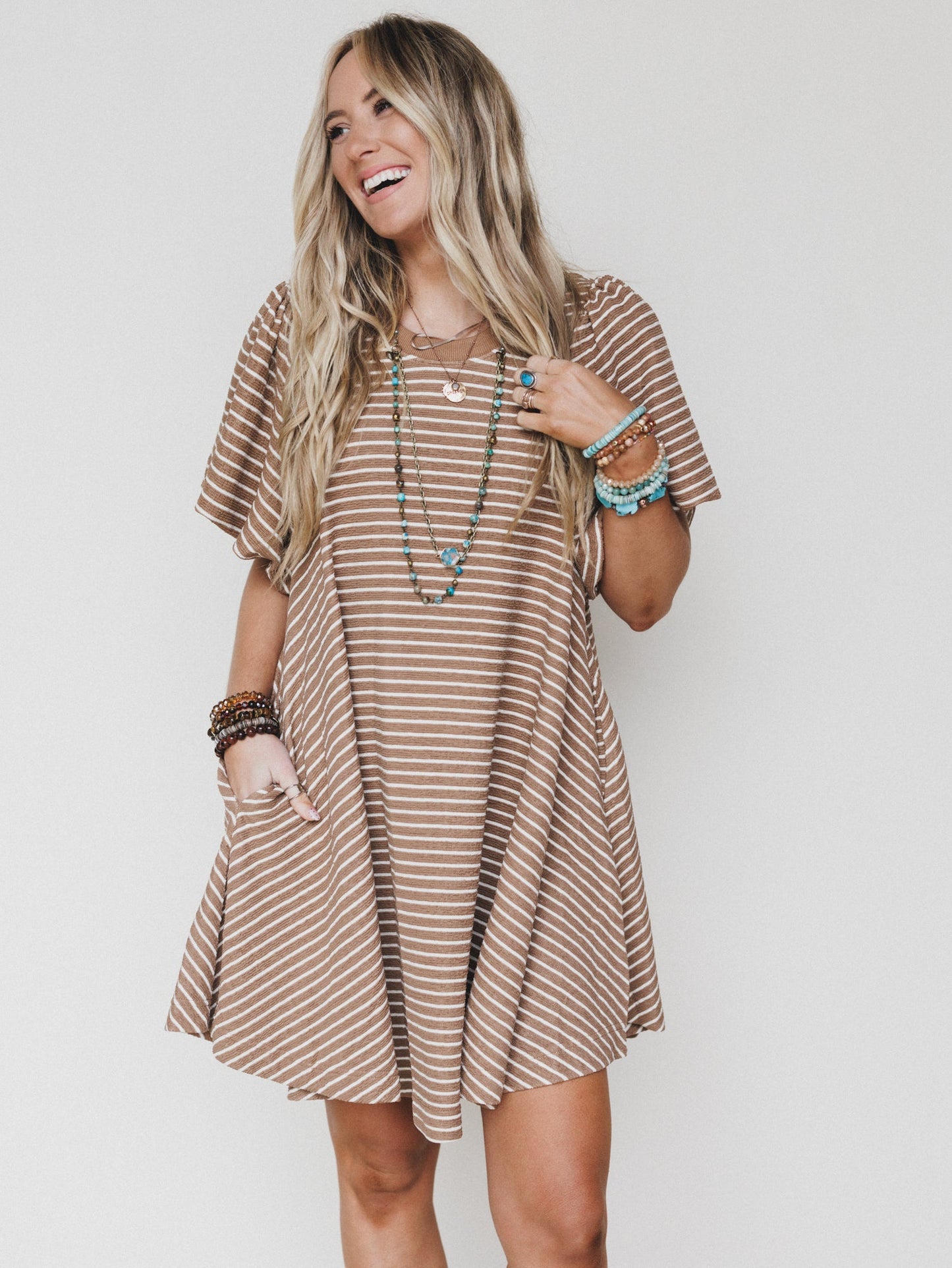 Baby Love Dress - Latte
