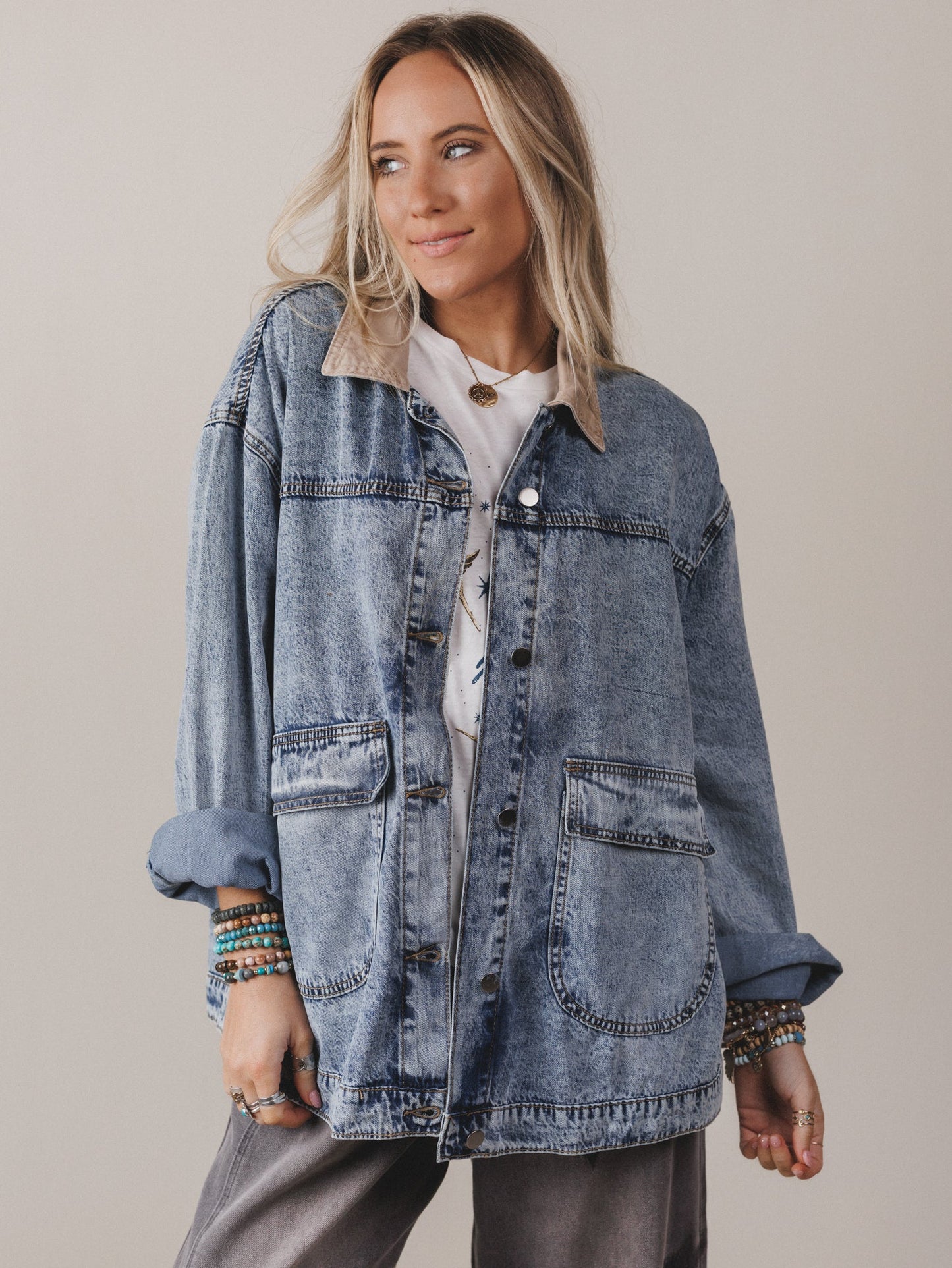 Blue Jean Baby Barn Jacket  - Washed Denim