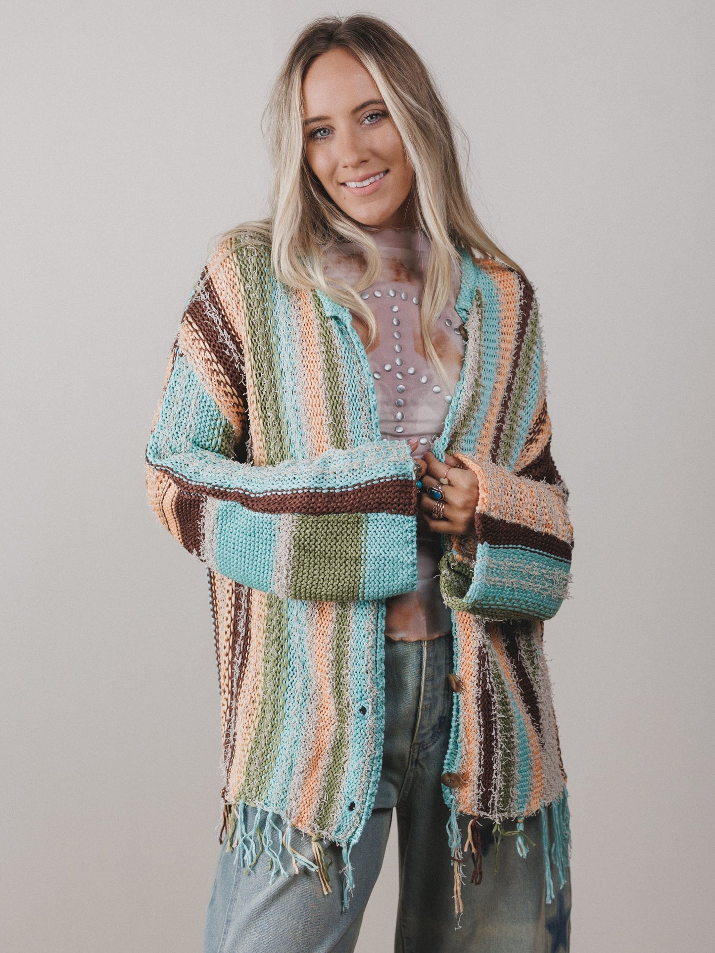 Baja Breeze Sweater - Peach