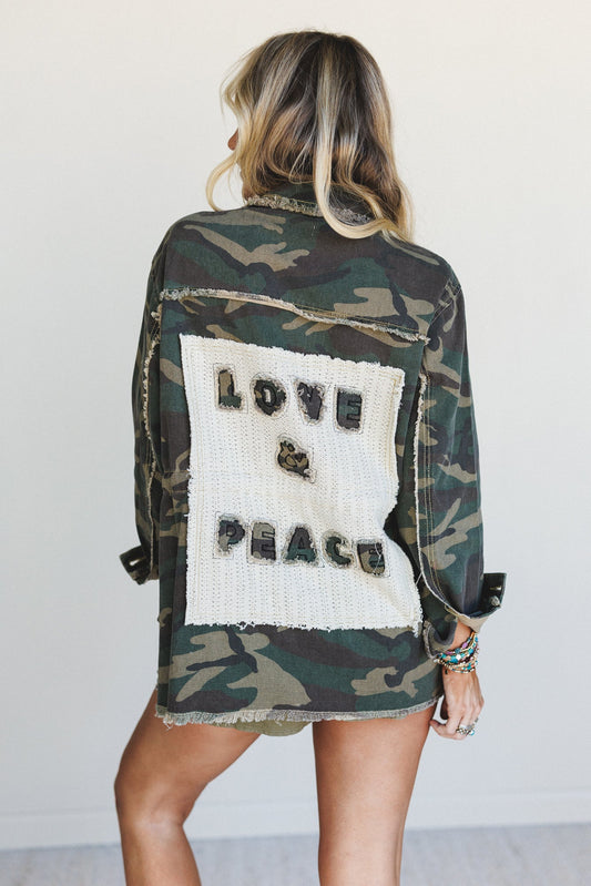 Love And Peace Jacket - Camo