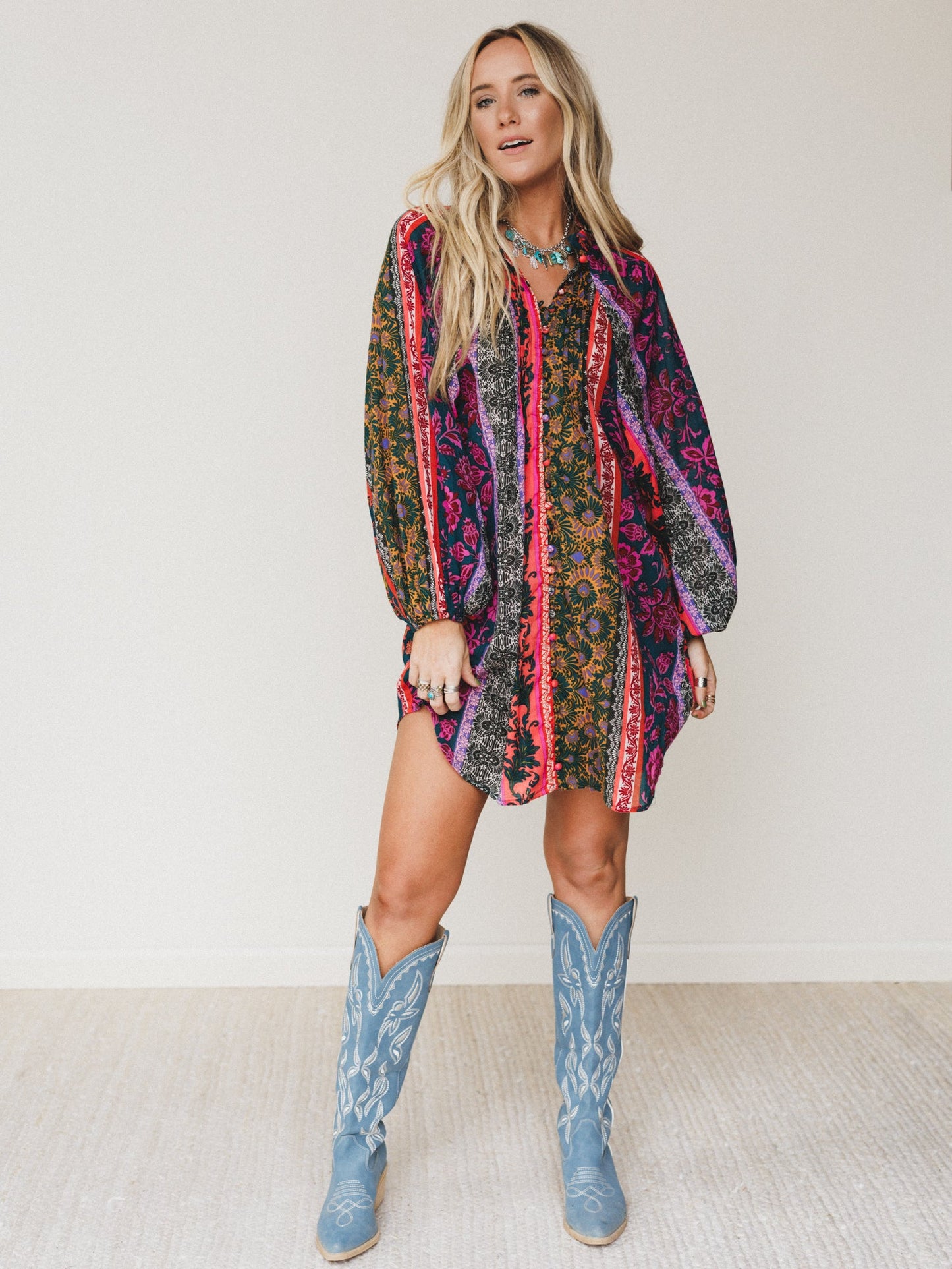 Horizon Haze Dress - Navy