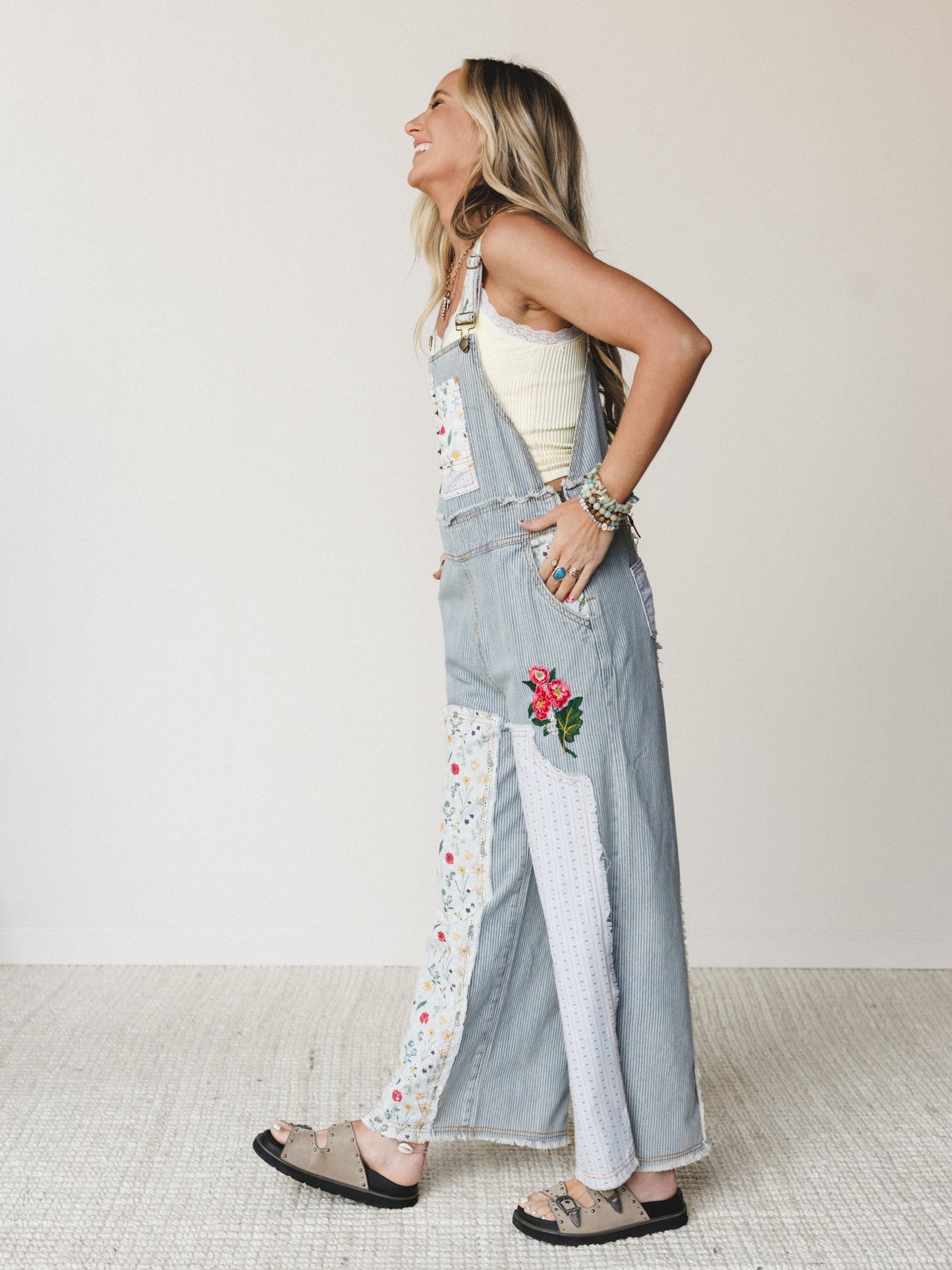 Sights on Soaring Overalls - Denim Stripe