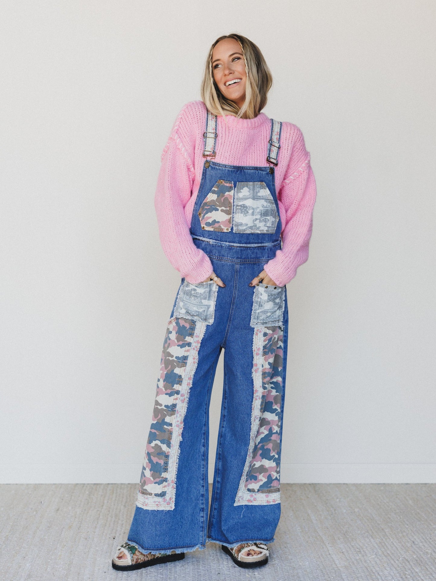 Tried And True Denim Overalls - Camo