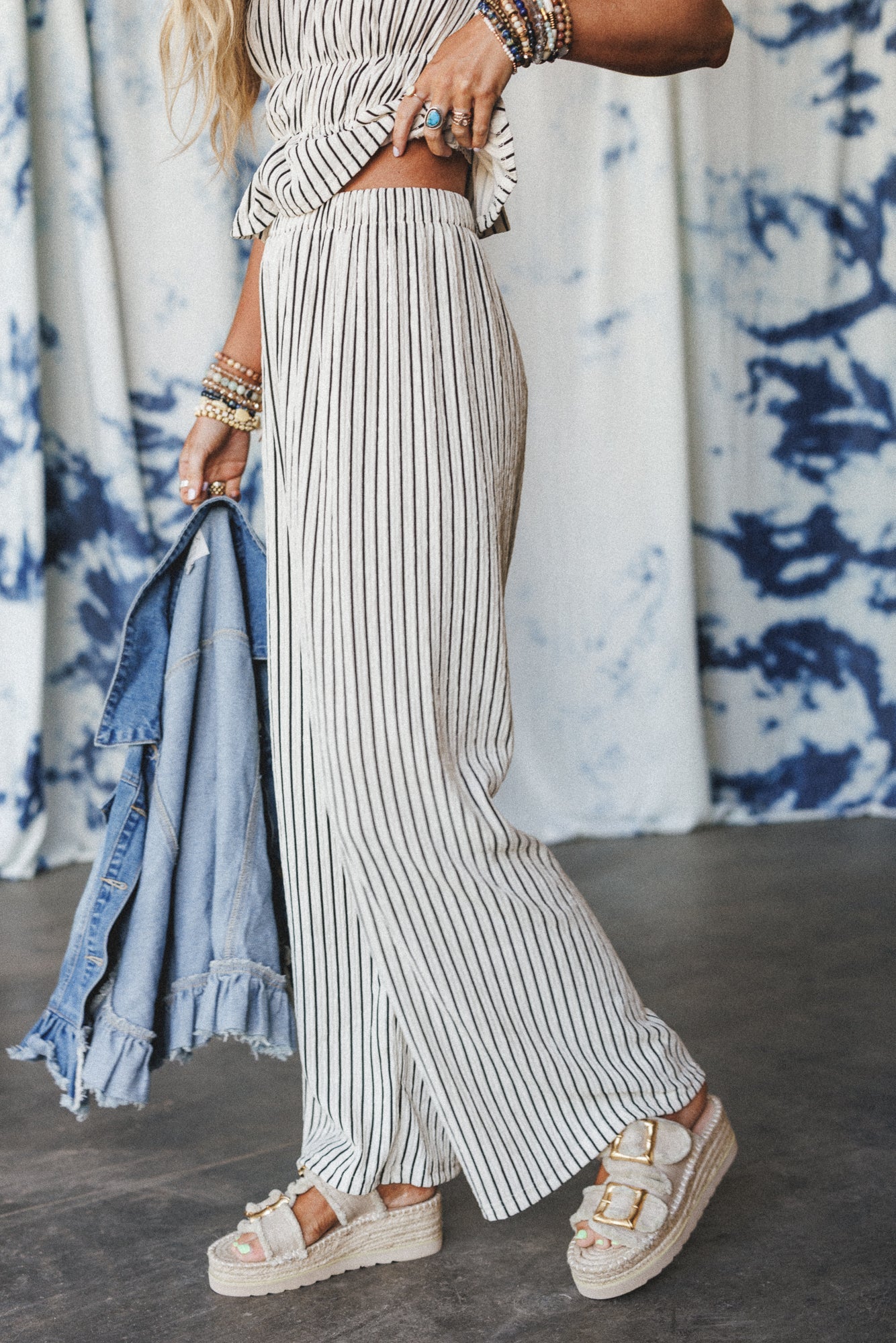 Pushing Limits Striped Pants - Natural