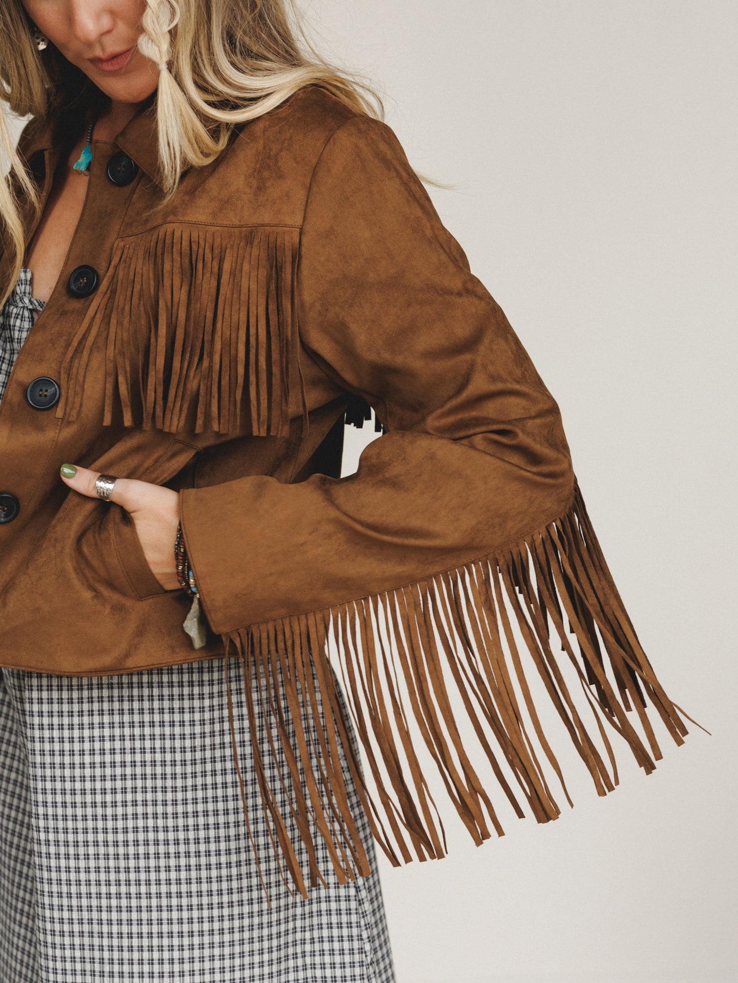 Fringe Theory Suede Jacket - Camel
