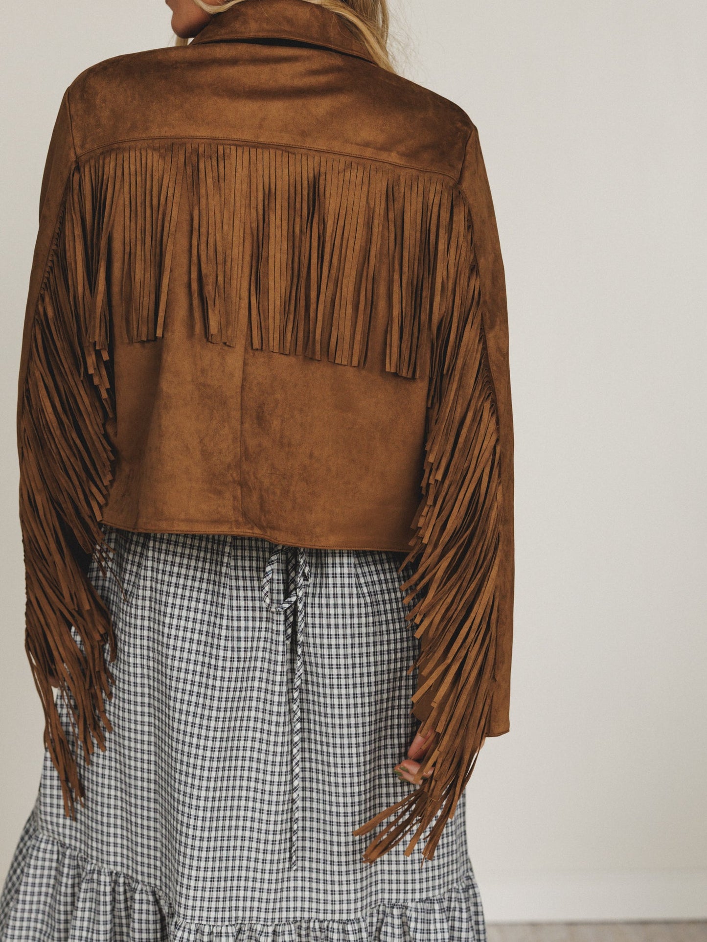 Fringe Theory Suede Jacket - Camel