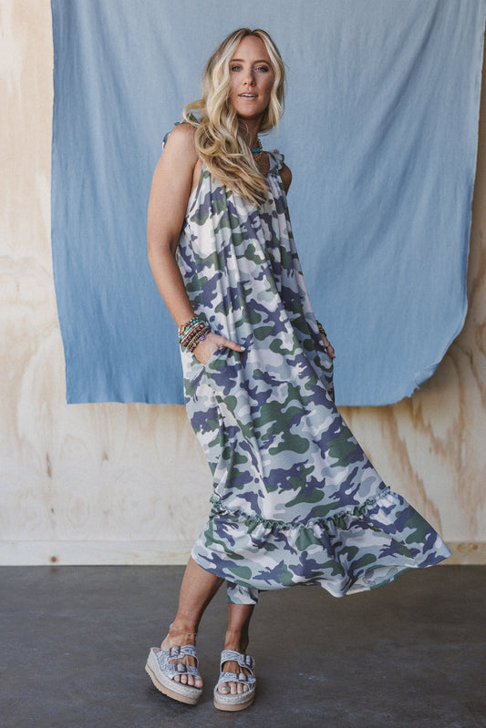 The Nest Field Ready Maxi Dress - Charcoal Olive
