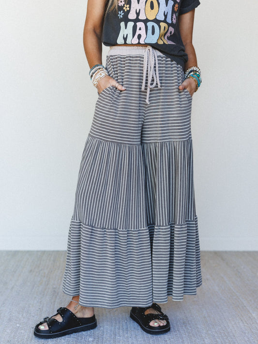 The Nest Forever Mine Striped Pants - Brown