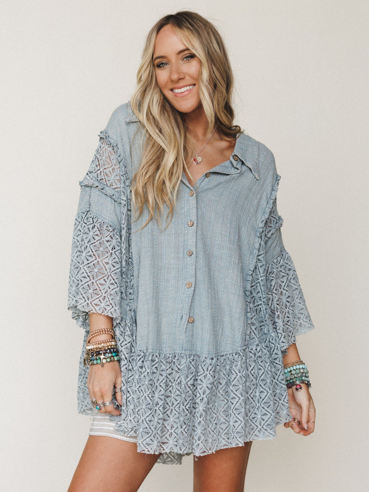 Wildflower Nana Top - Blue