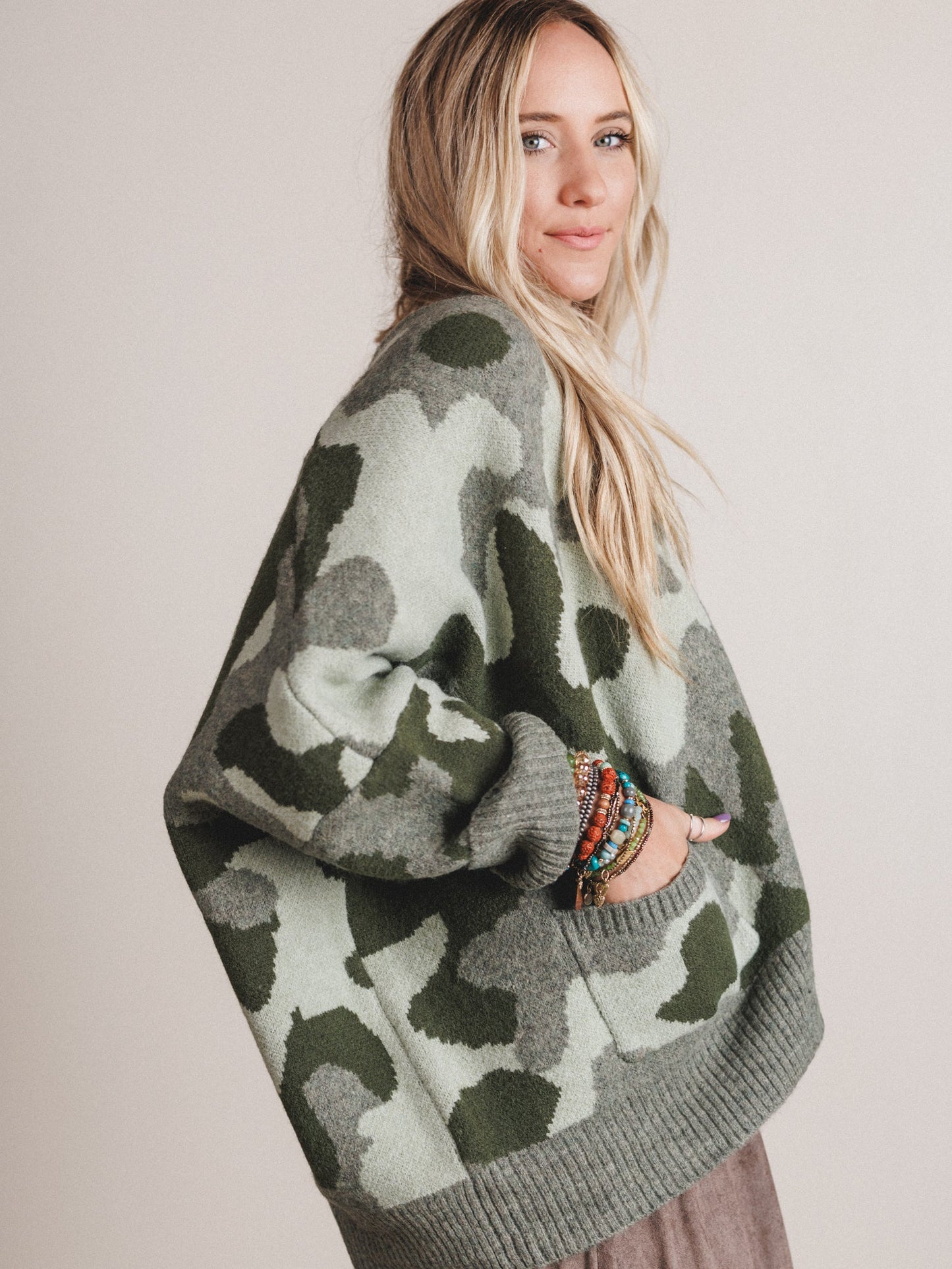 Into The Dusk Cardigan - Camo