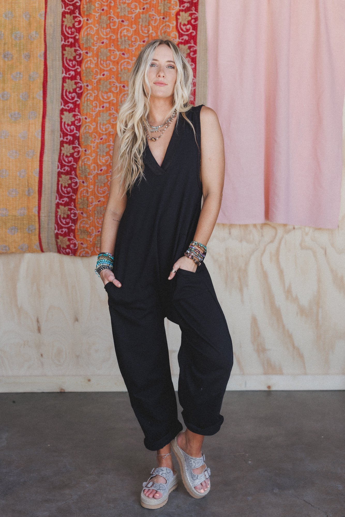 Driftwood Dreams Jumpsuit - Black