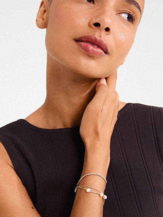 PILGRIM Breeze Crystal + Pearl Bracelet