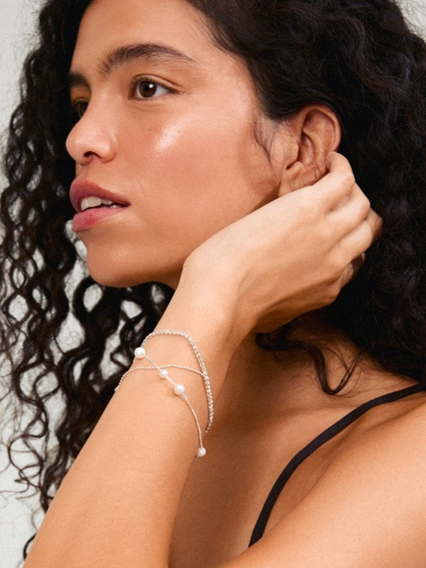 PILGRIM Breeze Crystal + Pearl Bracelet