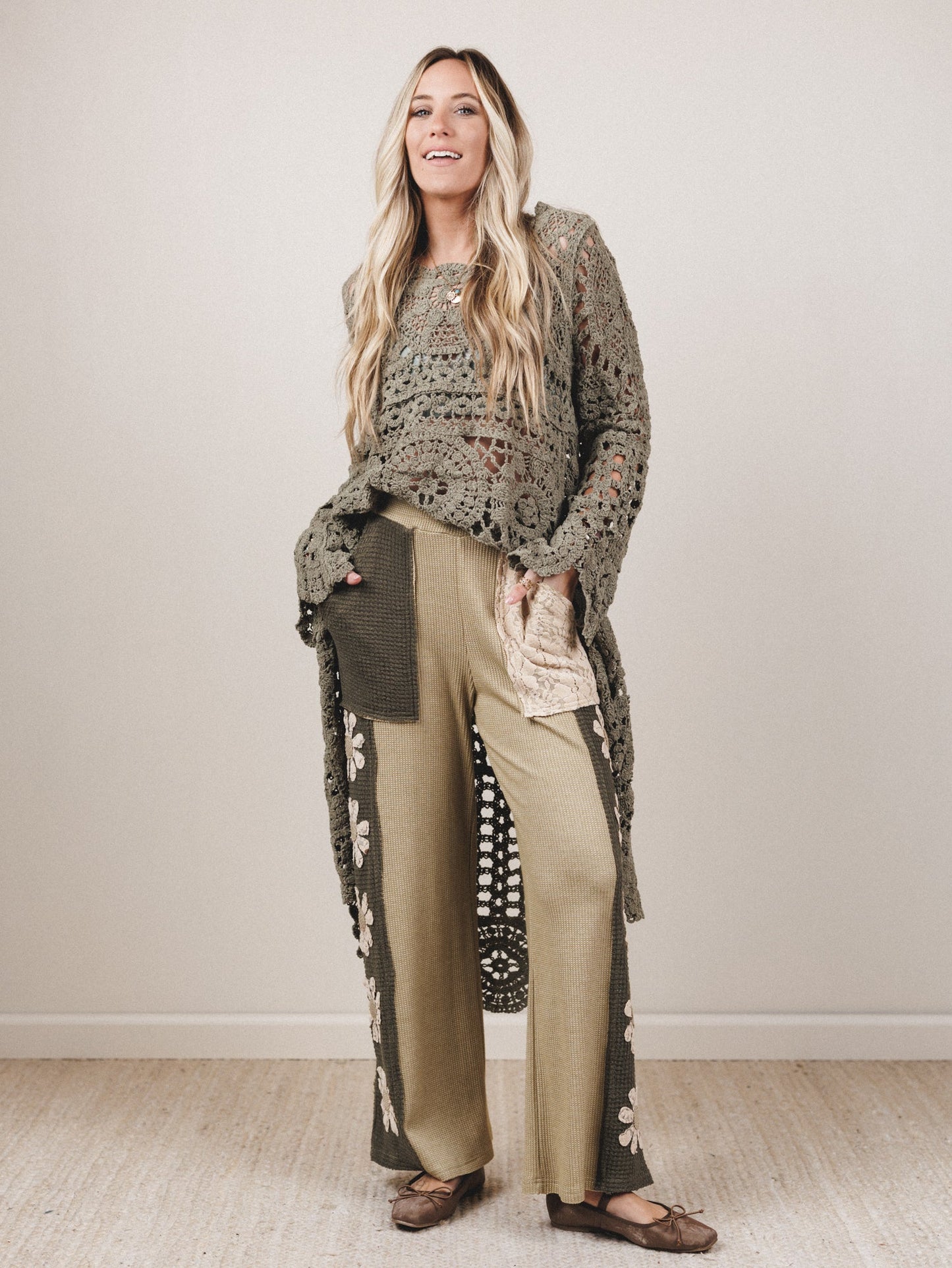Maysa Crochet Top - Olive