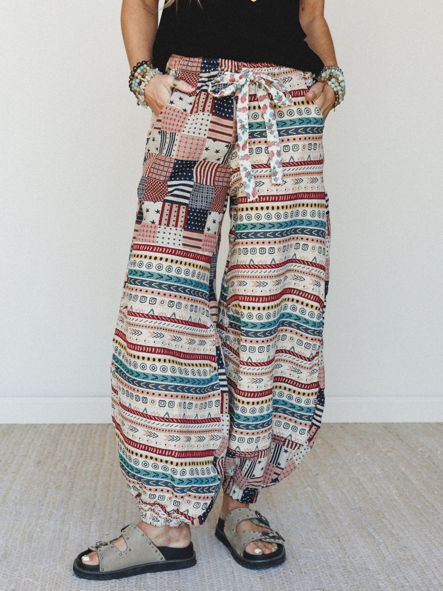 Hometown Effect Pants - Almond Multi