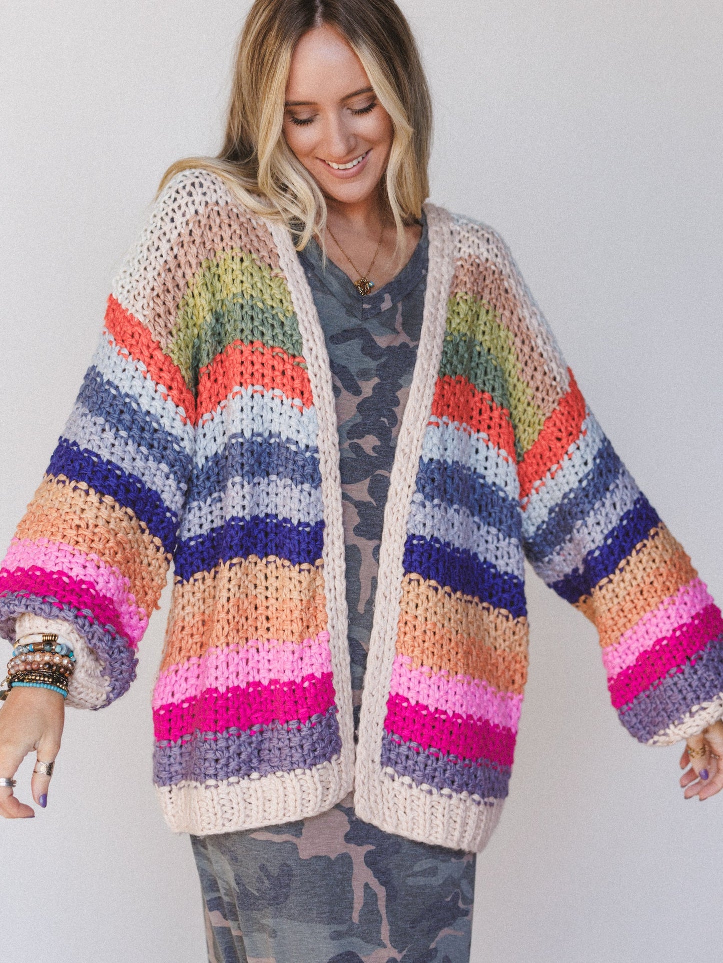 Wrapped up in Color Knit Cardigan - Cream - Pre Order