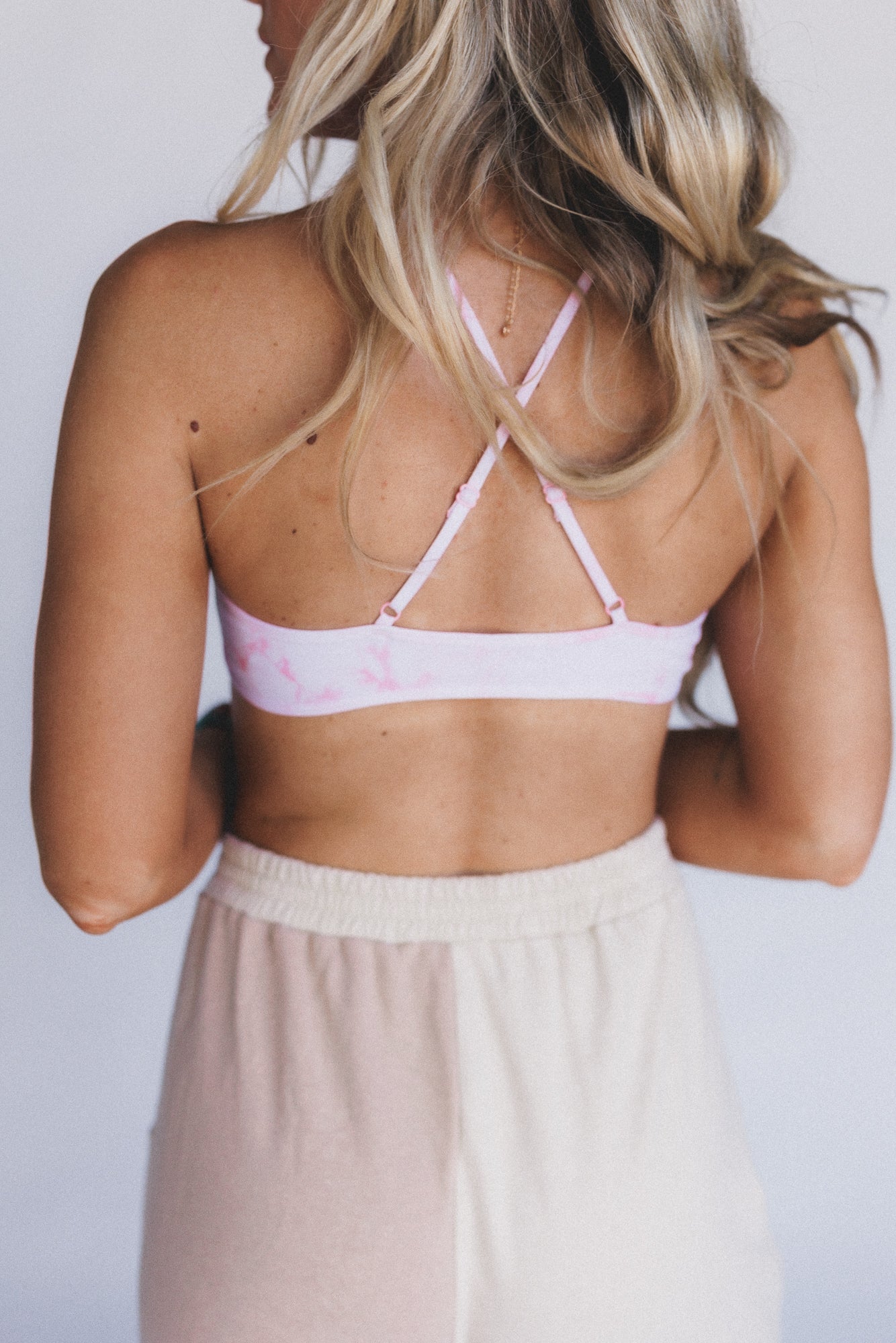 Justina Tie Dye Bralette - Pink